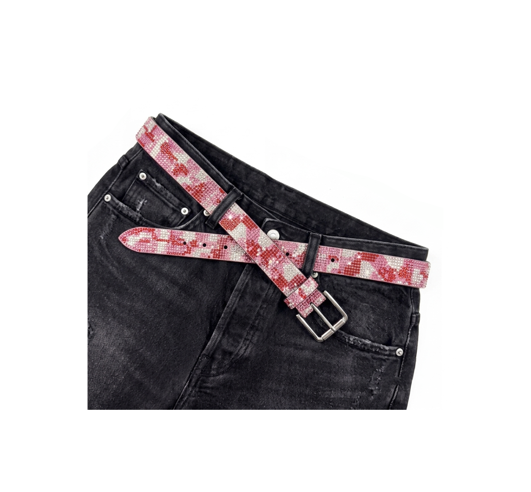 Crystal Pink Camo Belt