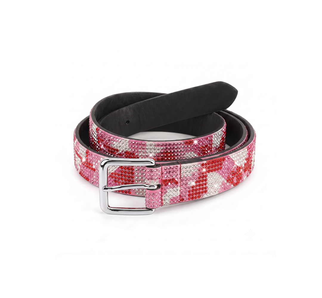 Crystal Pink Camo Belt